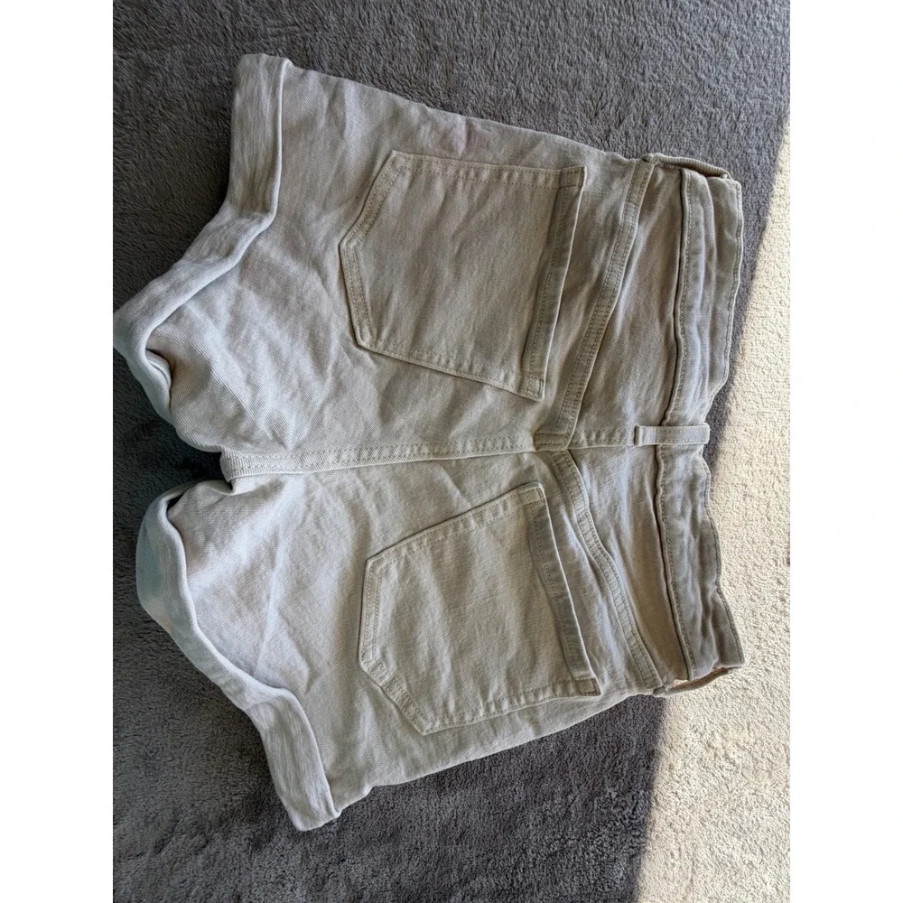 Old Navy O.G. Short Women 4 Beige High Rise Rolled Hem Denim